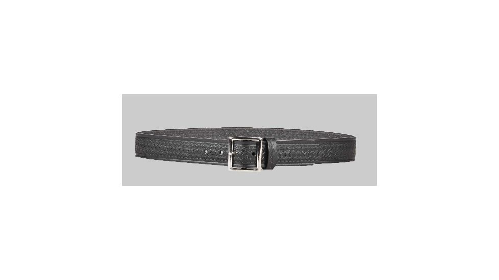 DeSantis Black - Basketweave - Econoline 1 1/2in. Garrison Belt - Nickel Buckle E23BL48Z1 48in.
