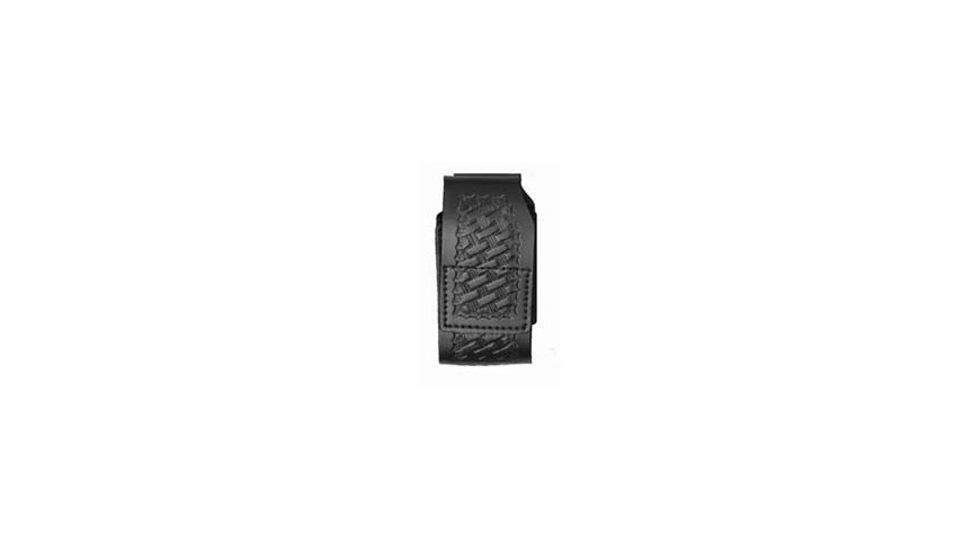 DeSantis Black - Basketweave - Leather Duty Cellphone Holster U77BL12Z4