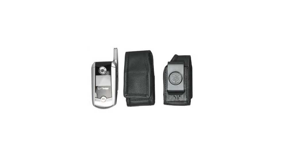 DeSantis Black - E-Z Draw Leather Cellphone Holster L13KJ15Z4