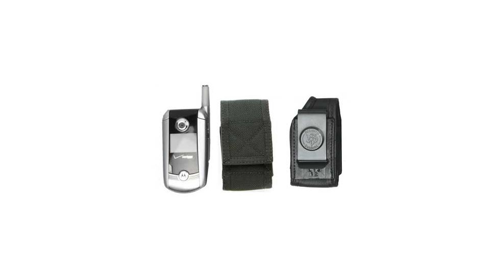 DeSantis Black - E-Z Draw Nylon Cell Phone Holster N13BJ18Z4