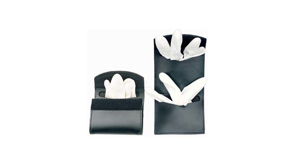 DeSantis Double Latex Glove Pouch, Holds several pair of gloves, Ambidextrous, Basketweave, Black, U58BLZZZ4