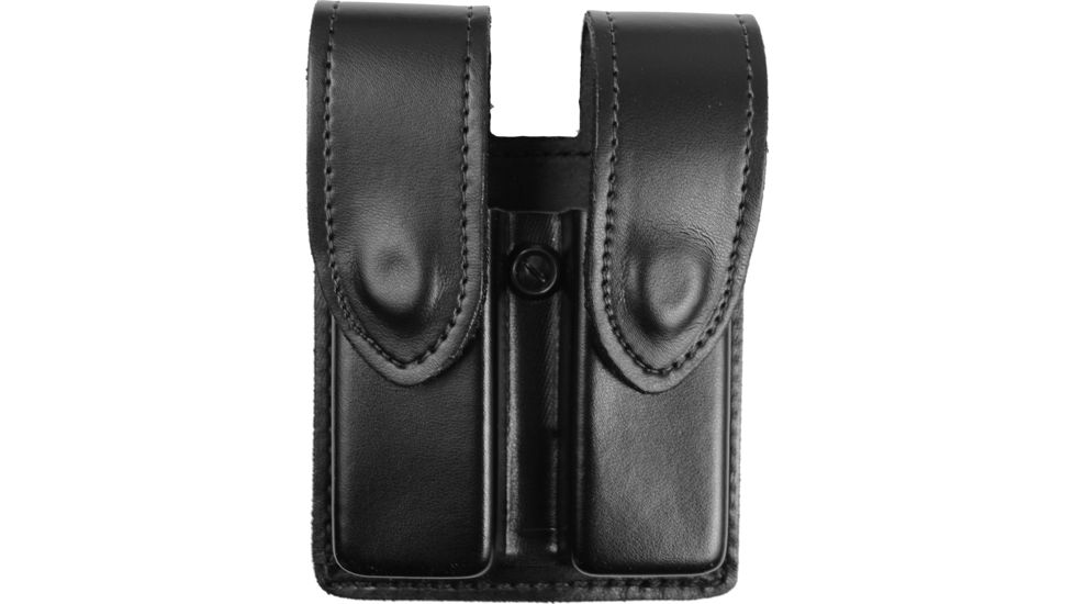 DeSantis Black - Plain - Double Mag Pouch - Hidden Snap U41BJEEZ5