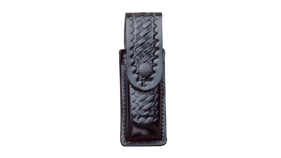 DeSantis Black - Plain - Single Magazine Pouch With Flap - Nickel Snap U49BJJJZ1