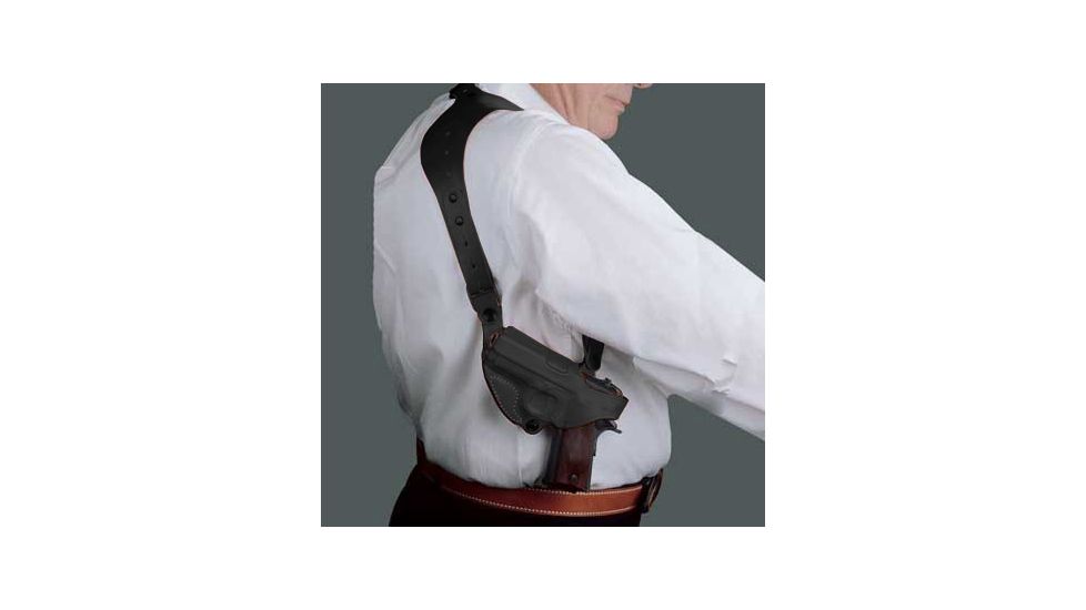 DeSantis C.E.O. Shoulder Rig Holster for Sig Sauer P320 and P250 Compact Carry w/ Half Harness, LH, Black