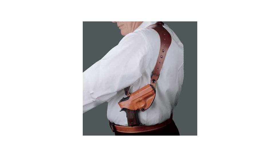 DeSantis C.E.O. Shoulder Rig Holster for Sig Sauer P320 and P250 Compact Carry w/ Half Harness, RH, Tan