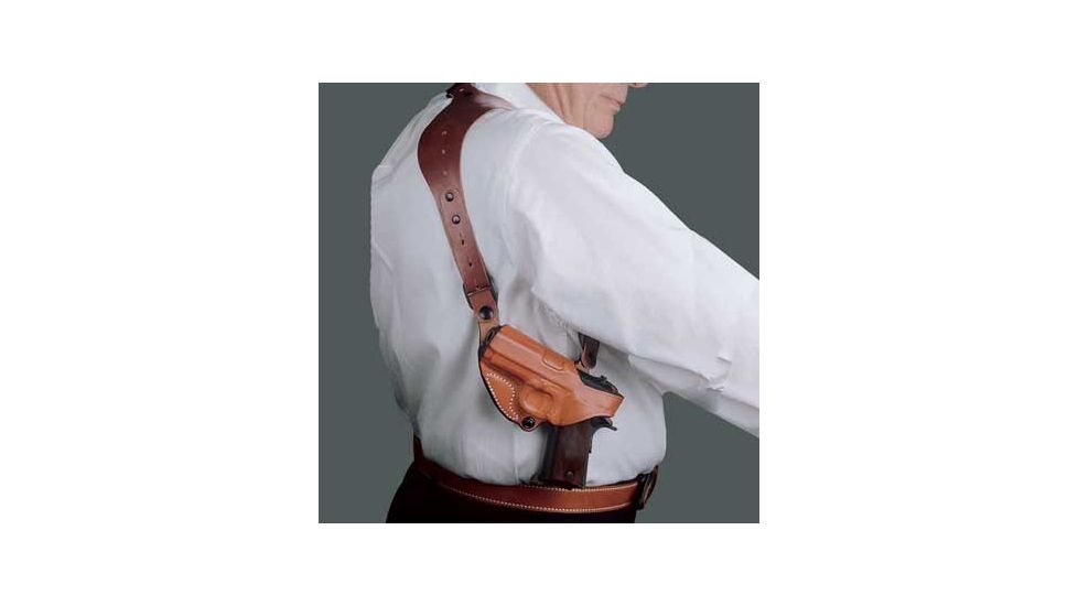DeSantis C.E.O. Shoulder Rig Holster for Sig Sauer P320 and P250 Compact Carry w/ Half Harness, LH, Tan