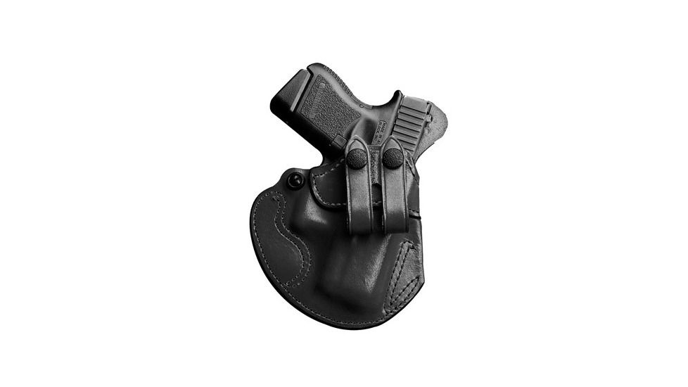 DeSantis Cozy Partner Leather IWB Holster, Springfield Armory XD-E 3.3in .45 ACP/Springfield Armory XD-E 3.3in 9mm, Left Hand, Plain, Black, 028BB7GZ0