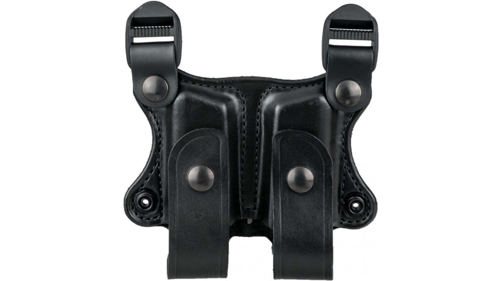 DeSantis Double Magazine Pouch for Shoulder Rigs, SIG P365, Ambidextrous, Plain, Black, A24BJKKZ0