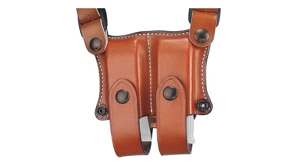 DeSantis Double Magazine Pouch for Shoulder Rigs, Single Stack 9mm/40cal, Ambidextrous, Plain, Tan, A24TJEEZ0