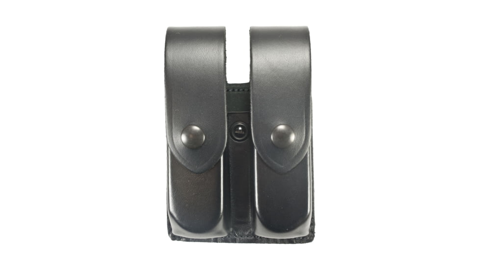 DeSantis Double Magazine Pouches, Glock 19, 23, H&amp;K USP CPT 9/40, Black Snap Closure, Ambidextrous, Plain, Black, U41BJHHZ3