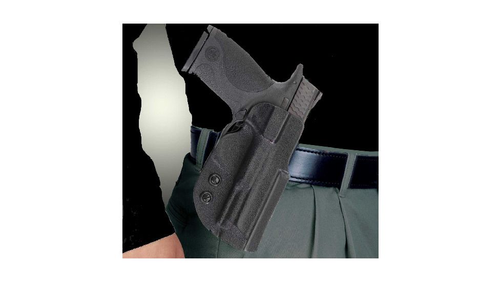 DeSantis DS Paddle Holster, Smith &amp; Wesson M&amp;P 40/Smith &amp; Wesson M&amp;P 9, Right, Kydex, Black, D94KAM9Z0