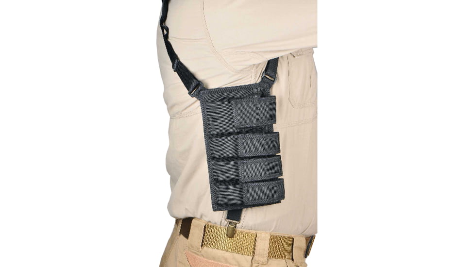 DeSantis DSD Double Magazine Pouches, Fits Most 9mm Small Submachine Gun Magazines, Right Hand, Nylon, Black, M18BA9MZ3