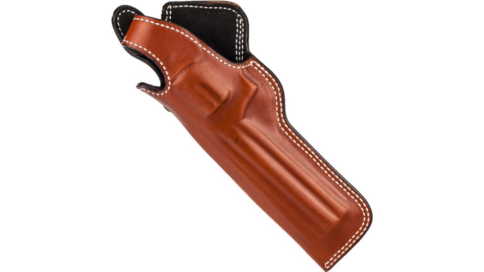 DeSantis Dual Angle Hunter Leather OWB Holster, Colt Python, Cobra, Trooper 6in, Dan Wesson 15-2, 15-2V, 15-2VH 6in, Ruger GP100, SCY6 6in, S&amp;W K &amp; L FrameS 6in, Left Hand, Plain, Tan, 016TD36Z0