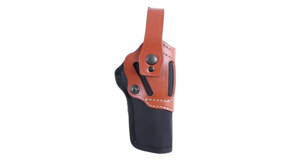 DeSantis Dual Angle Hunter Hybrid Belt Leather Holster, Colt Python, Trooper, Cobra 6in, Ruger GP100, SCY-6 6in, S&amp;W L 586, 686 6in, Ambidextrous, Plain, Black, M90BJ36Z0