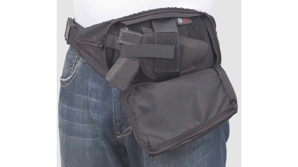 DeSantis Gunny Sack Jr Belt Nylon Holster, Beretta 9000S, Glock 26, 27, H&amp;K P2000, S&amp;W M&amp;P CPT 9/40, Walther PPS, PK380, Ambidextrous, Nylon, Navy Blue, R76AJE1Z0