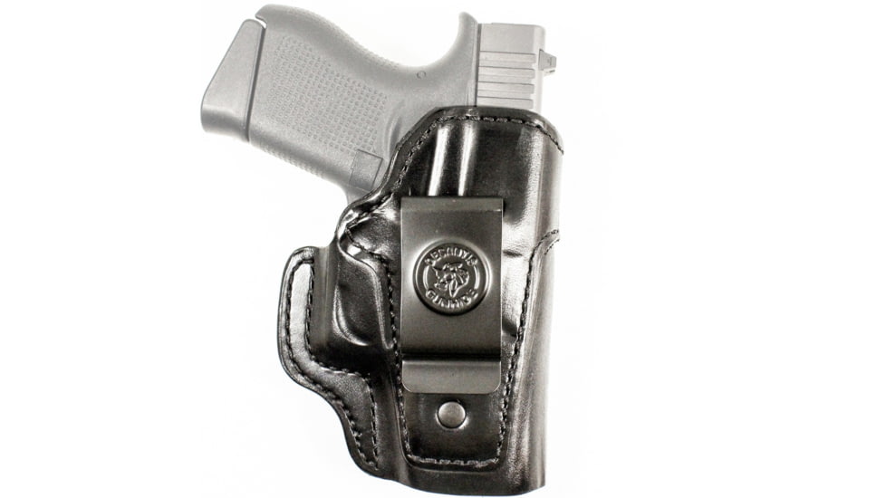 DeSantis Inside Heat IWB Saddle Leather Holsters, H&amp;K CC9 With Or Without Red Dot Sight, Right, Black, 127BA7ZZ0