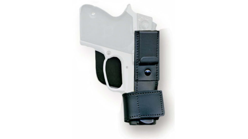 DeSantis Invisible Agent Leather IWB Holster w/Clip, Fits Most Semi Autos and Revolvers, Right Hand, Plain, Black, 005BACCC0