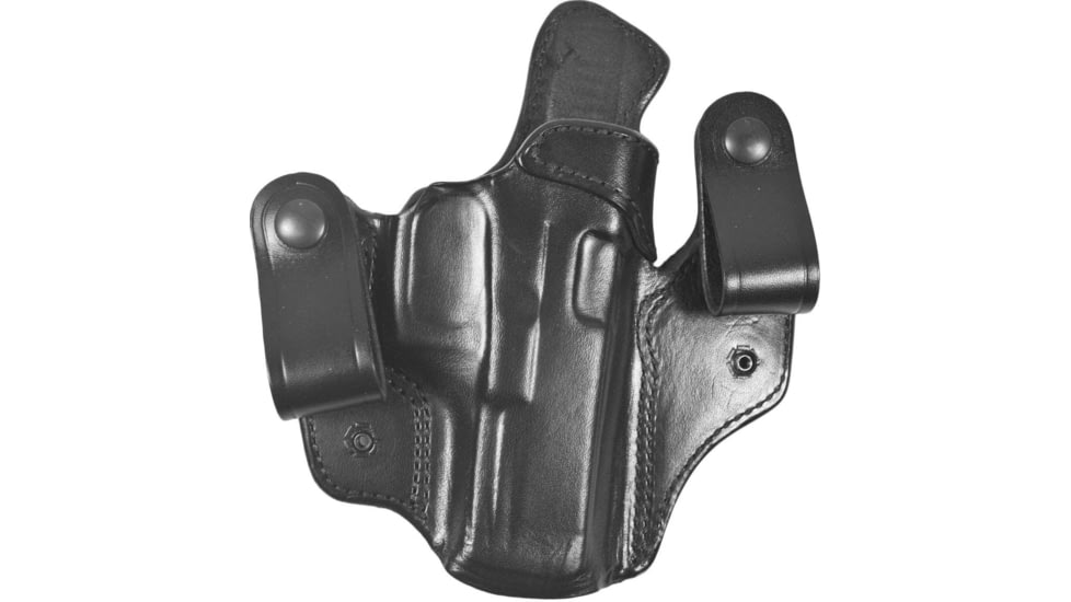 DeSantis Mad Max Leather IWB Holster, Glock 17, 19, 22, 23, 31, 32, 19X, 45, Right Hand, Plain, Black, 112BAB2Z0