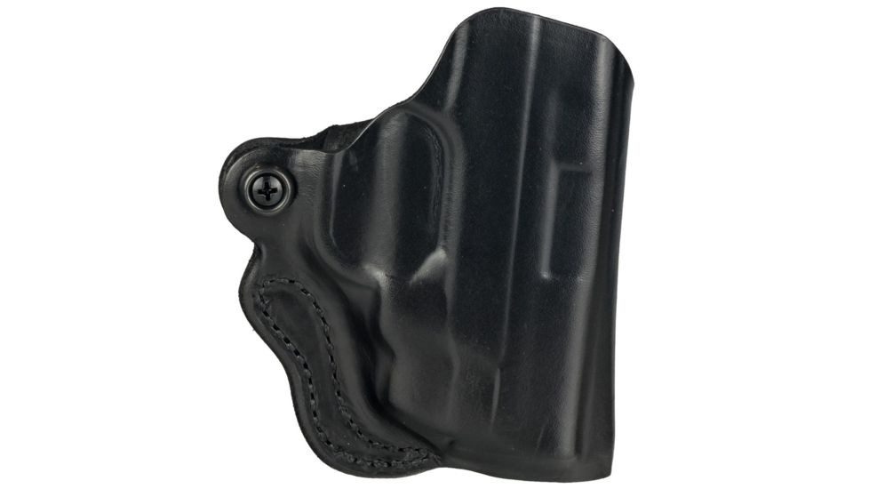 DeSantis Mini Scabbard Leather Belt Holster, Smith &amp; Wesson M&amp;P 9 Shield M2.0/Smith &amp; Wesson M&amp;P 40 Shield M2.0/Smith &amp; Wesson M&amp;P Shield M2.0, Left Hand, Plain, Black, 019BB9IZ0