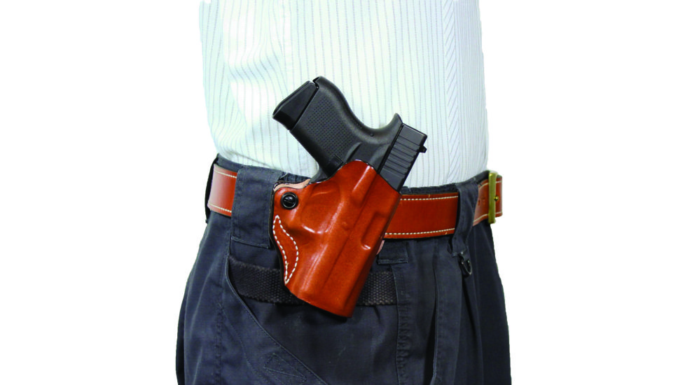 DeSantis Mini Scabbard Holster, Smith &amp; Wesson M&amp;P Bodyguard 380 w/ Laser, Left, Plain, Tan, 019TB8FZ0