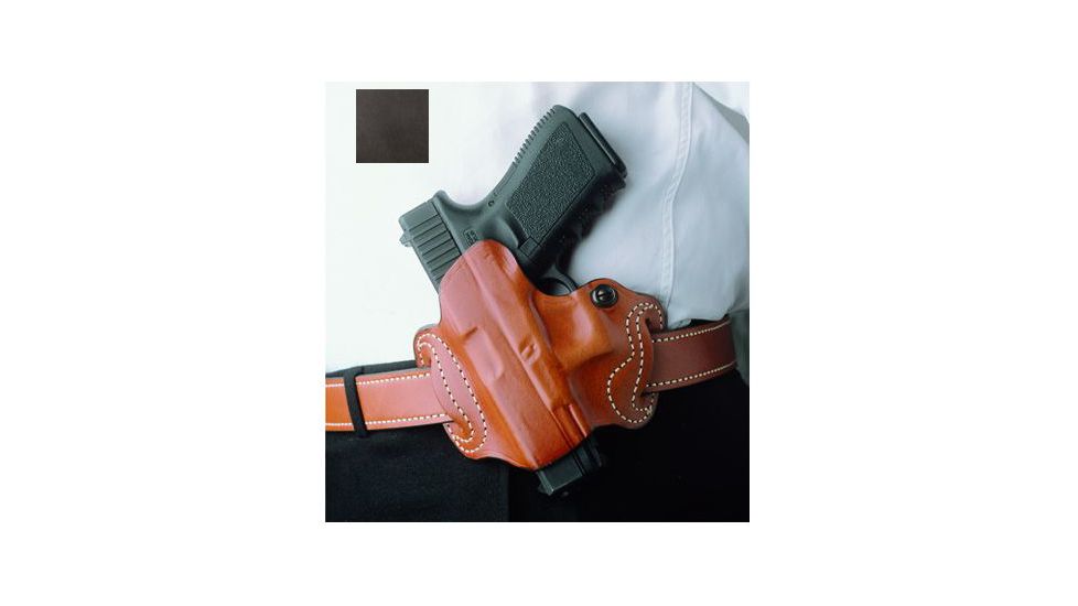 DeSantis Mini Slide Holster, Kahr Arms CM40/CM9/CW40/CW9/K40/K9/MK40/MK9/P40/P9/PM40/PM9/T40/T9/TP40/TP9/Kel-Tec P-11, Left, Plain, Black, 086BBK9Z0
