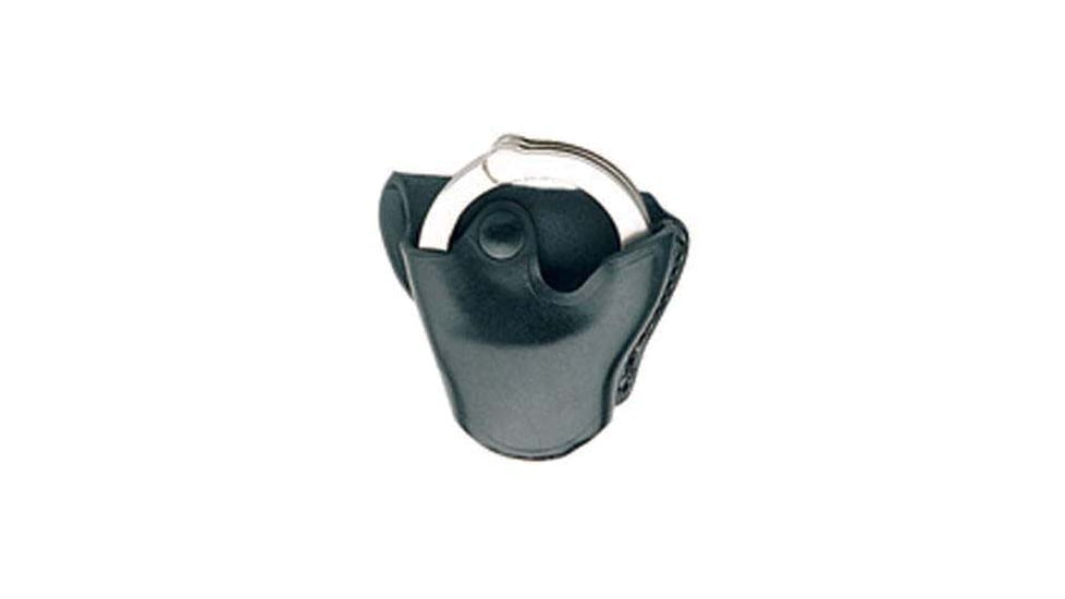 DeSantis Open Top Handcuff Case, Hinged Handcuffs, Ambidextrous, Plain, Black, U76BJG2Z0