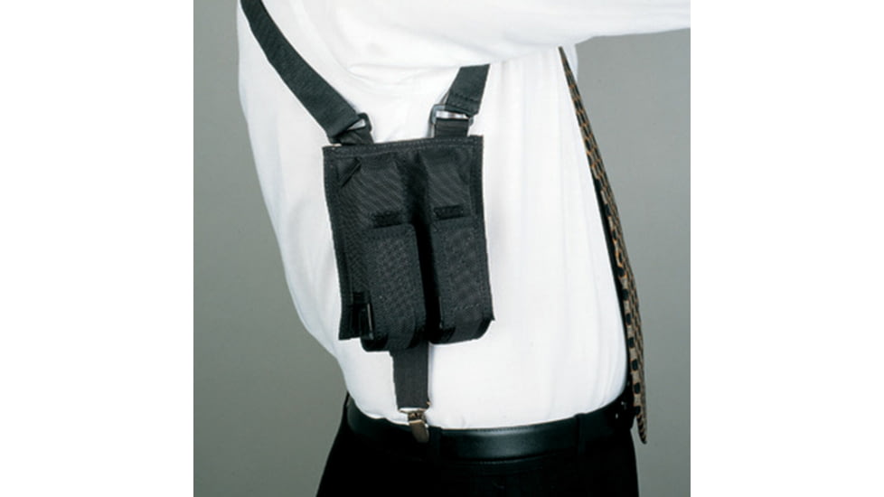 DeSantis Patriot Shoulder Rig, Colt Government Model 45, Commander, Officer, Kimber Custom, Compact, Ultra Carry, Para P10, P12, P13, P14 , Ambidextrous, Nylon, Black, N84BJ85L0