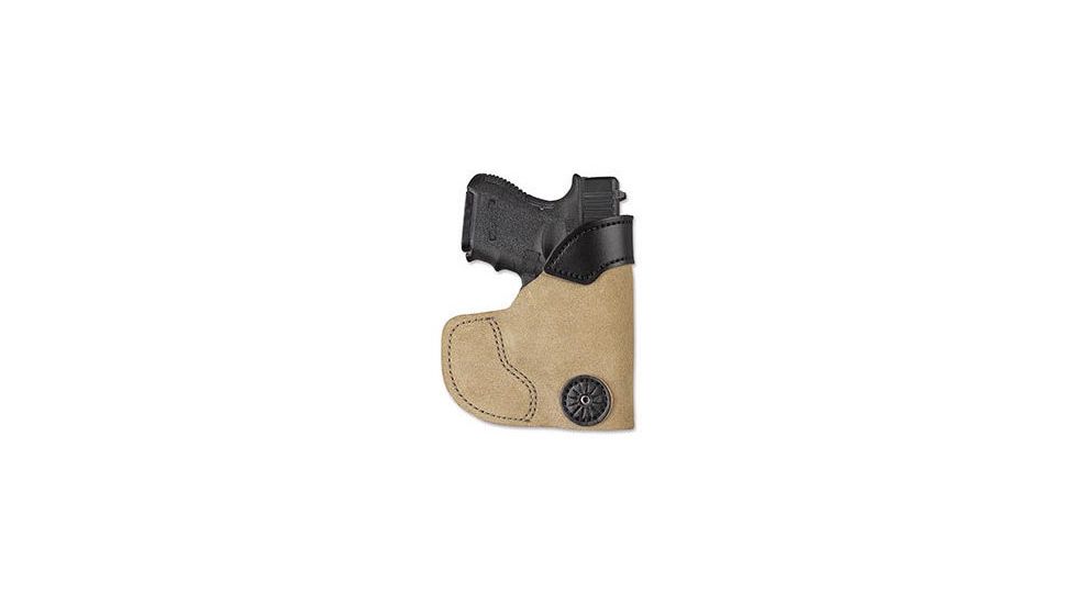 DeSantis Pocket-Tuk Suede Pocket Holster, Glock 42, Right Hand, Plain, Natural, 111NAY8Z0