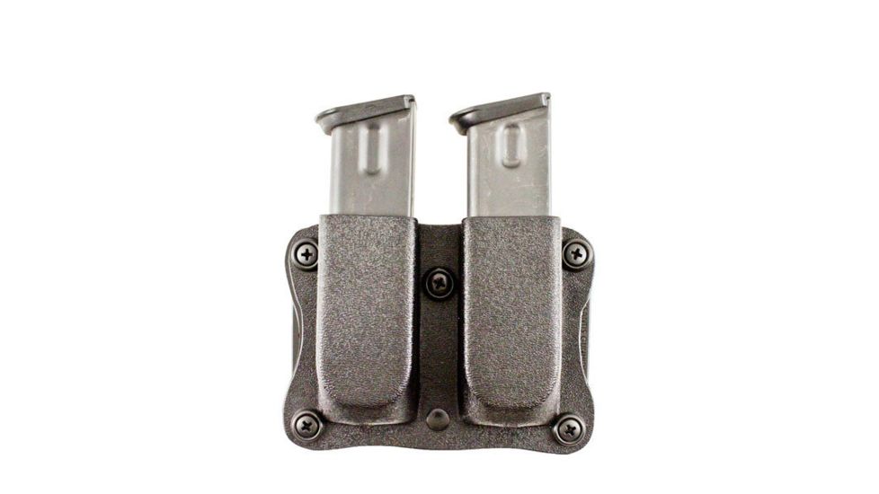 DeSantis Quantico Double Mag Pouch Belt Holster, Kydex, Ambidextrous, Black, A87KJXXZ0