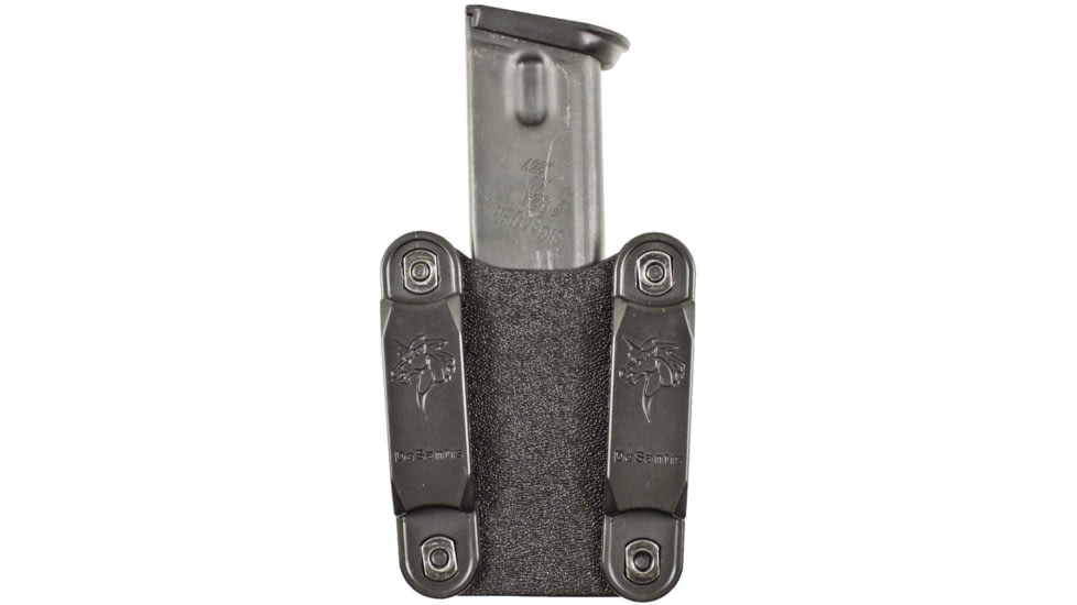 DeSantis Quantico Single Mag Pouch Belt Holster, Glock 43, S&amp;W M&amp;P Shield 9/40, Mossberg MC1SC, Ambidextrous, Kydex, Black, A86KJYYZ0