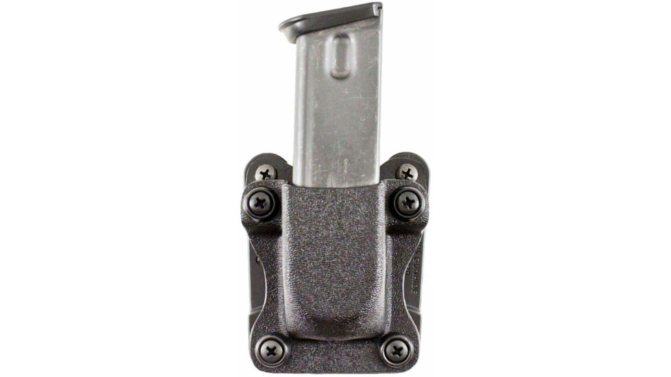 DeSantis Quantico Single Mag Pouch Belt Holster, Most Double Stack 9mm/.40 Cal., Ambidextrous, Kydex, Black, A86KJJJZ0