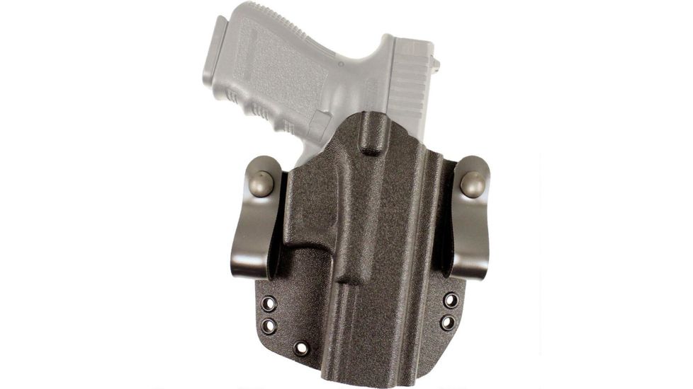 DeSantis Raptor OWB/IWB Kydex Holsters, S&amp;W M&amp;P Shield 9/40, S&amp;W M&amp;P Shield M2.0 9/40, S&amp;W M&amp;P 9 Shield Plus, Right, Kydex, Black, 146KAX7Z0