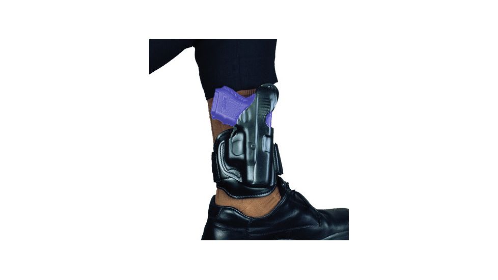 DeSantis Left Hand - Black - Leather Ankle Holster 044BB02Z0