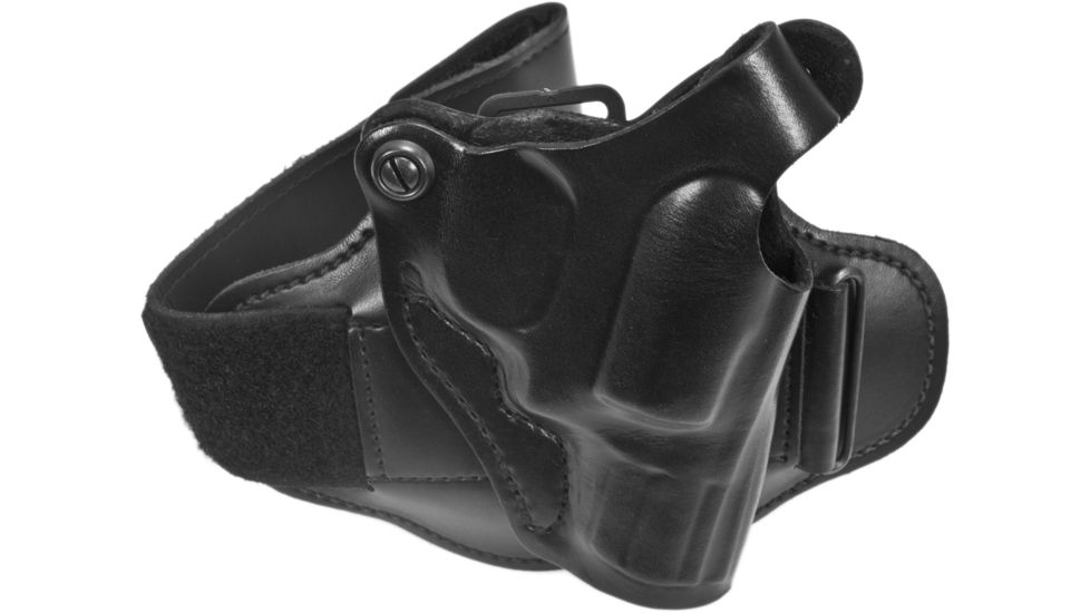 DeSantis Right Hand, Black, Leather Ankle Holster, S&amp;W J 332 044BAS1Z0