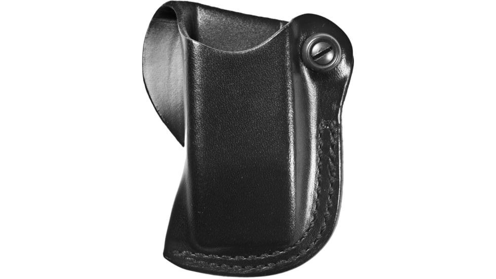 DeSantis S.S. Single Magazine Pouches, Long Single Stack 10mm/45cal, S&amp;W M&amp;P Shield, Left Hand, Plain, Black, A48BBLLZ0