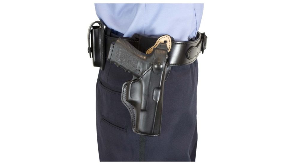 DeSantis Safety Star Ankle Holster for Smith &amp; Wesson K Frame 4 in, Leather, Left Hand, Black 015PD14Z0