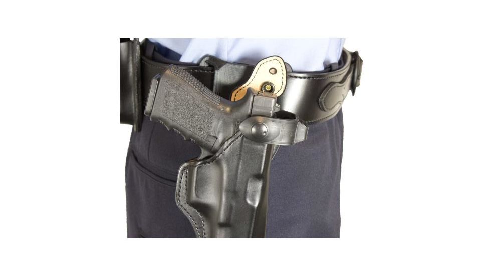 DeSantis Safety Star Ankle Holster for Smith &amp; Wesson K Frame 4 in, Leather, Left Hand, Black 015PD14Z0