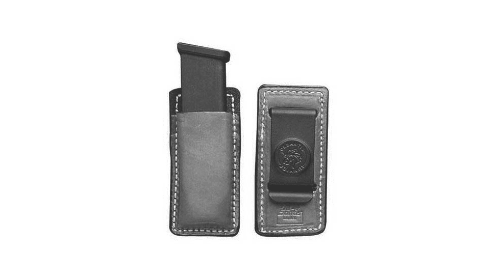 DeSantis Secure Magazine Pouch, Long and Short Single Stack 9mm/40cal, Ambidextrous, Plain, Black, A47BJEEZ0