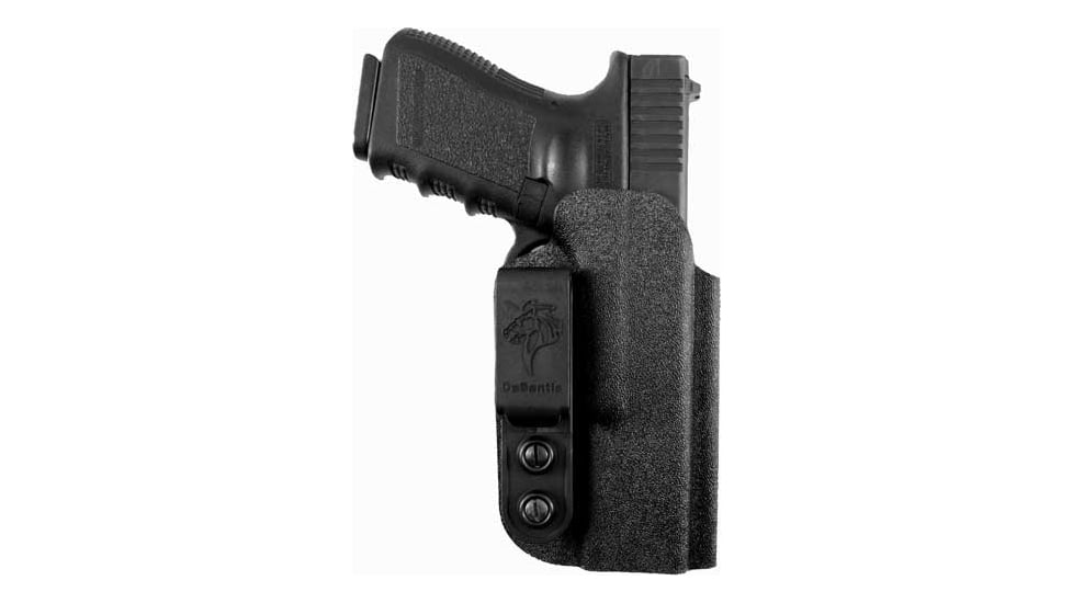 DeSantis Slim-Tuk IWB Kydex Holsters, Glock 19, 23, 32, 19X, 19 Gen 5, 45, 36, Ambidextrous, Kydex, Black, 137KJB6Z0