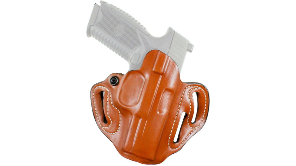 DeSantis Speed Scabbard Leather OWB Belt Holsters - Glock, Glock 29, 30, 39, Left Hand, Plain, Tan, 002TBE8Z0