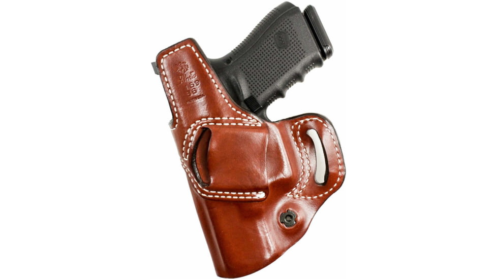 DeSantis The Osprey OWB/IWB Leather Holster, Glock 26, 26 Gen 5, 27, 33, Right Hand, Plain, Tan, 159TAE1Z0