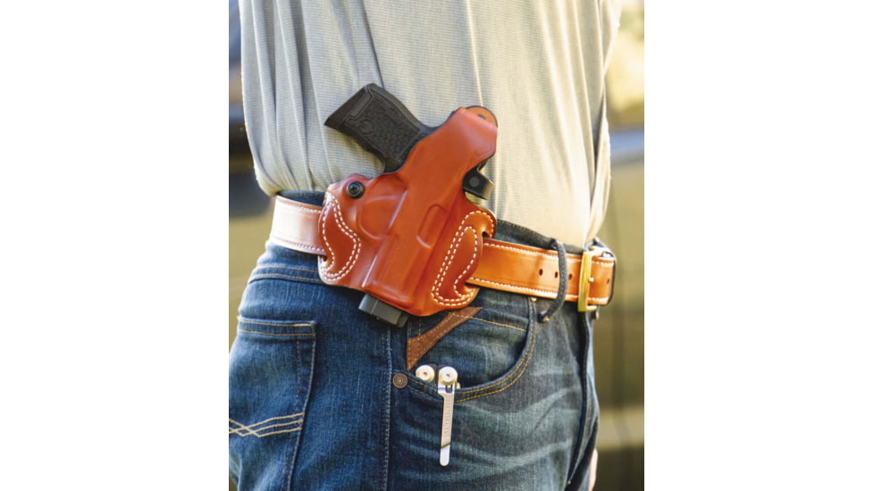 DeSantis Thumb Break Mini Slide, Right, Tan, S&amp;W M&amp;P 9 Shield Plus w/Red Dot, 085TA5WZ0