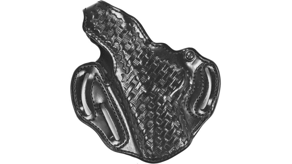 DeSantis Thumb Break Scabbard Holster, FN FNS-40/FN FNS-9/FN FNX-40/FN FNX-9, Left, Lined Basketweave, Black, 001BH30Z0