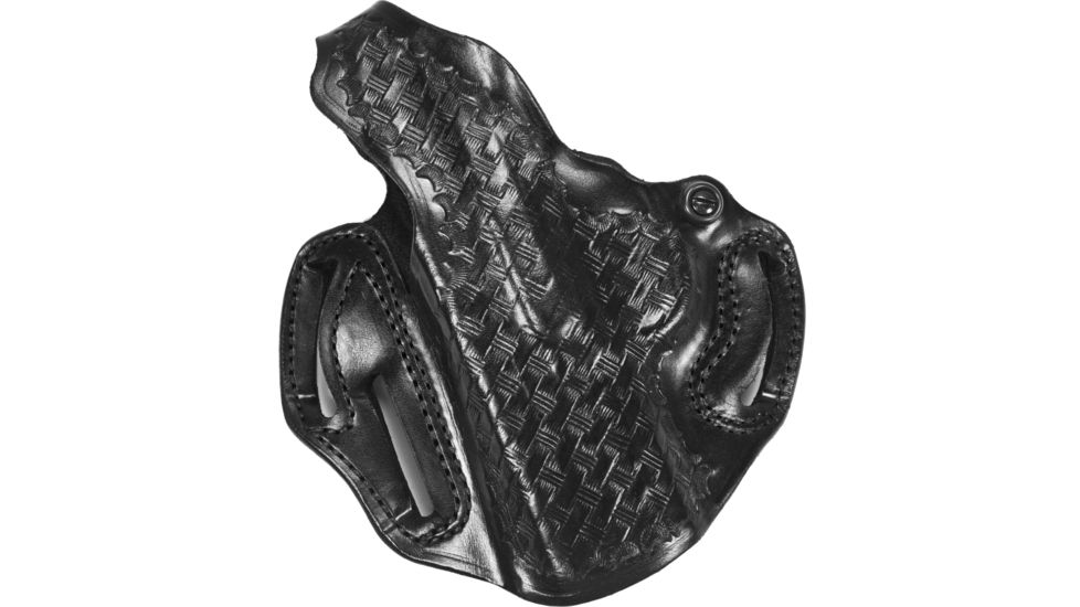 DeSantis Thumb Break Scabbard Holster, FN FNS-40/FN FNS-9/FN FNX-40/FN FNX-9, Left, Basketweave, Black, 001BF30Z0
