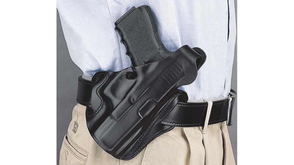DeSantis Thumb Break Scabbard Holster - Right, Unlined, Plain, 3 Slot - FITS For Glock 48, Black, 001BA3NZ0