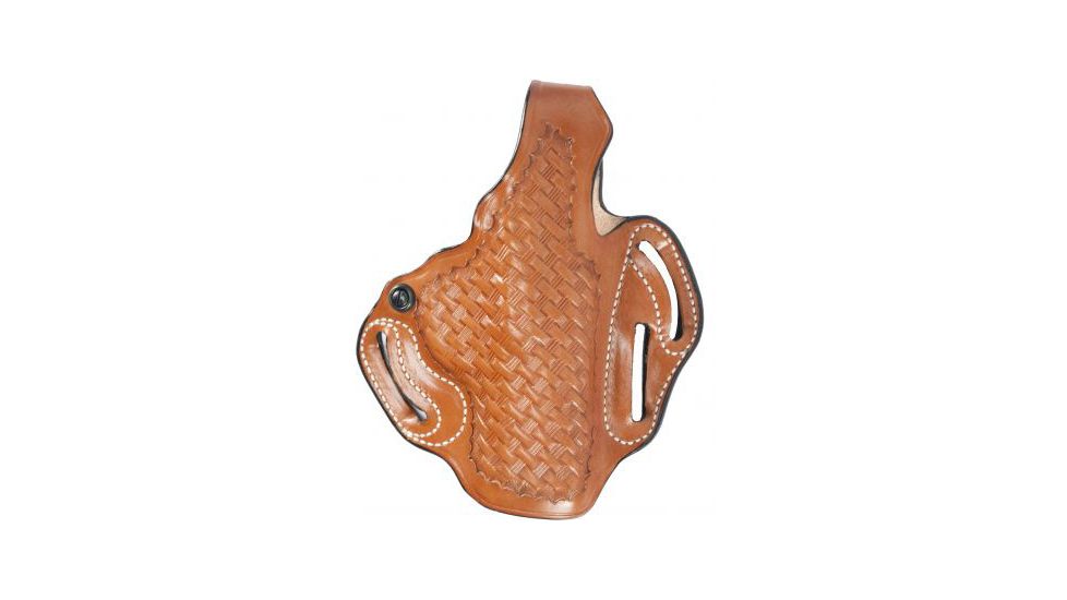 DeSantis Thumb Break Scabbard Holster, FN FNS-40/FN FNS-9/FN FNX-40/FN FNX-9, Right, Lined Basketweave, Tan, 001TG30Z0