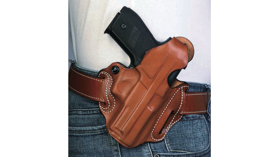 DeSantis Thumb Break Scabbard Holster - Right, Tan, Unlined, Plain, 3 Slot 001TAE1Z0 - FITS For Glock 26, 27, 33