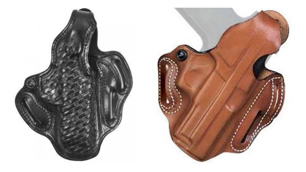 Desantis Thumb Break Scabbard Holsters, Style 001 - Springfield Armory, Kimber, Colt, Para Ordnance, Smith &amp; Wesson, Black, Tan