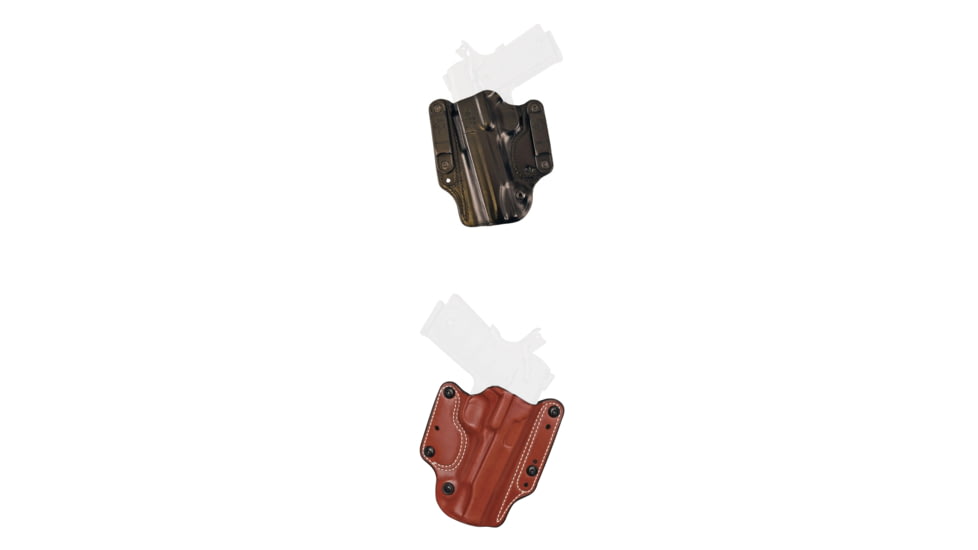 DeSantis Variable 13 OWB Leather Holster, Black, Tan