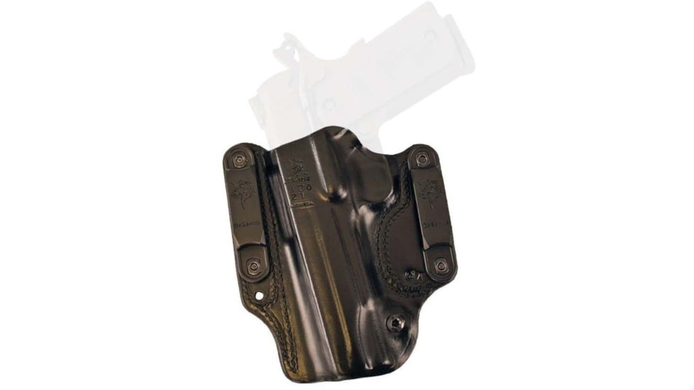 DeSantis Variable 13 OWB Leather Holster, SIG Sauer P320C, P250C, P320 XCompact, Ambidextrous, Plain, Black, 170BJT1Z0